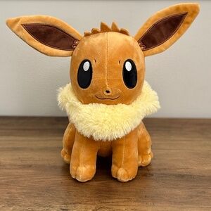 Pokemon Center EEVEE  9.5" Plush Stuffed Animal Toy Brown Nintendo EXCELLENT